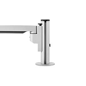 Monitorarm BakkerElkhuizen Filex Galaxy Flex Single, für 1 Display bis 12 kg, höhen-& tiefenverstellbar, dreh- & neigbar, mit Tischklemme, silber