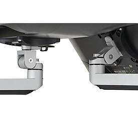 Monitorarm BakkerElkhuizen Filex Galaxy Modular Dual, für 2 Displays bis 12 kg, höhen-& tiefenverstellbar, dreh- & neigbar, mit Tischklemme, silber
