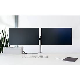 Monitorarm Durable, für 2 Displays 21-27', VESA, dreh-& neigbar, höhenverstellbar, mit Tischklemme