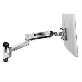 Monitorarm ergotron® LX HD Sit-Stand, Wandhalterung, für 1 Display bis 46″ & bis 13,6 kg, höhen- & tiefenverstellbar, VESA, poliertes Aluminium