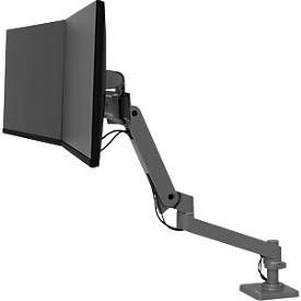 Monitorarm Ergotron LX Pro Dual Direct, für 2 Displays bis 27″, neig-/schwenk-/drehbar, höhenverstellbar, Tischhalterung, VESA, Metall, dunkelgrau