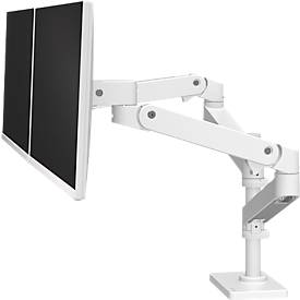 Monitorarm Ergotron LX Pro Dual, für 2 Displays bis 24″, neig-/schwenk-/drehbar, höhenverstellbar, Tischhalterung, VESA, Metall, weiß