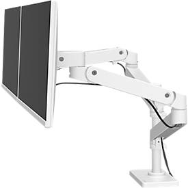 Monitorarm Ergotron LX Pro Dual, für 2 Displays bis 24″, neig-/schwenk-/drehbar, höhenverstellbar, Tischhalterung, VESA, Metall, weiß