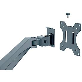 Monitorarm Leitz Ergo Dual, für 2 Displays bis 32' & bis 9 kg, dreh- und neigbar, höhenverstellbar, Kabelführung, VESA, dunkelgrau