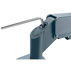 Monitorarm Leitz Ergo Dual, für 2 Displays bis 32' & bis 9 kg, dreh- und neigbar, höhenverstellbar, Kabelführung, VESA, dunkelgrau