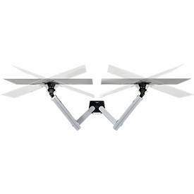 Monitorhalter Durable Select Plus, für 2 Monitore bis 32', mit Tischbefestigung, dreh-/schwenk-/höhenverstellbar, VESA-kompatibel, silber