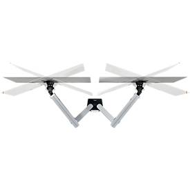 Monitorhalter Durable Select Plus, für 2 Monitore bis 32', mit Tischbefestigung, dreh-/schwenk-/höhenverstellbar, VESA-kompatibel, silber