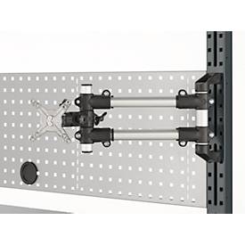 Monitorhalter für AST31 Tischaufbau, um 360° drehbar, neigbar, schwenkbar, VESA, Kunststoff/Aluminium, schwarz-silber
