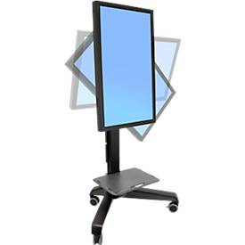Monitorständer Ergotron Neo-Flex Mobile MediaCenter UHD 24-192-085, Bildschirme bis 54 kg, neig- & drehbar, höhenverstellbar, VESA, schwarz