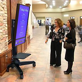 Monitorständer Ergotron Neo-Flex Mobile MediaCenter UHD 24-192-085, Bildschirme bis 54 kg, neig- & drehbar, höhenverstellbar, VESA, schwarz