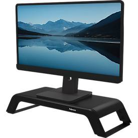 Monitorständer Fellowes Hana™ LT, für 1 Monitor bis 22,6 kg, 3-fach höhenverstellbar, mit Stauraum, B 560 x T 222 x H 102 mm, schwarz