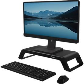 Monitorständer Fellowes Hana™ LT, für 1 Monitor bis 22,6 kg, 3-fach höhenverstellbar, mit Stauraum, B 560 x T 222 x H 102 mm, schwarz