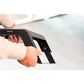 Monitorständer Fellowes Hana™ LT, für 1 Monitor bis 22,6 kg, 3-fach höhenverstellbar, mit Stauraum, B 560 x T 222 x H 102 mm, schwarz