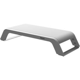 Monitorständer Fellowes Hana™ LT, für 1 Monitor bis 22,6 kg, 3-fach höhenverstellbar, mit Stauraum, B 560 x T 222 x H 102 mm, weiß