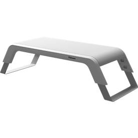 Monitorständer Fellowes Hana™ LT, für 1 Monitor bis 22,6 kg, 3-fach höhenverstellbar, mit Stauraum, B 560 x T 222 x H 102 mm, weiß