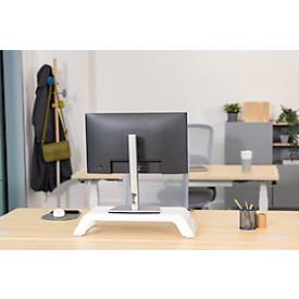 Monitorständer Fellowes Hana™ LT, für 1 Monitor bis 22,6 kg, 3-fach höhenverstellbar, mit Stauraum, B 560 x T 222 x H 102 mm, weiß