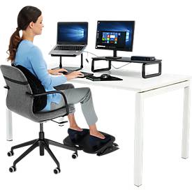 Monitorständer Kensington SmartFit® K52797WW, für Displays bis 27' & bis 18 kg, 3-stufig höhenverstellbar, schwarz