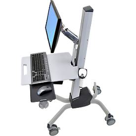 Monitorwagen Ergotron Neo-Flex 24-206-214, mit Schwenkarm, bis 5,5 kg, bis 27', höhenverstellbar, neig- & schwenkbar, VESA, grau
