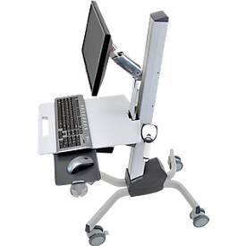 Monitorwagen Ergotron Neo-Flex 24-206-214, mit Schwenkarm, bis 5,5 kg, bis 27', höhenverstellbar, neig- & schwenkbar, VESA, grau