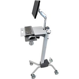 Monitorwagen Ergotron Neo-Flex 24-206-214, mit Schwenkarm, bis 5,5 kg, bis 27', höhenverstellbar, neig- & schwenkbar, VESA, grau
