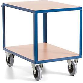 Montagewagen, 2 Etagenböden, für bis zu 600 kg, Ladefläche L 1200 x B 800 mm, Stahl