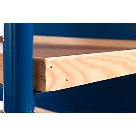 Montagewagen mit 3 Etagen und Stahlschrank, mit Feststeller