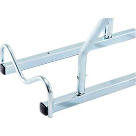 Mottez Fahrradständer für 2 Fahrräder, Verlängerungsmodul, verzinkter Stahl, Bügel mit Gummi, B 760 x T 670 x H 740 mm