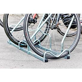 Mottez Fahrradständer für 2 Fahrräder, Verlängerungsmodul, verzinkter Stahl, Bügel mit Gummi, B 760 x T 670 x H 740 mm