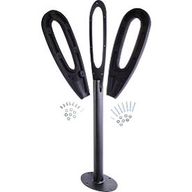 MOTTEZ Fahrradständer mit Gummiring, L 260 × B 160 × H 800 mm, für 2 Fahrräder, gummierter Ring, anthrazit