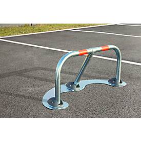 Mottez Parkplatzbügel, klappbar, europ. Zylinderschloss, Stahlrohr, 1020 x 460 mm