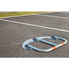 Mottez Parkplatzbügel, klappbar, europ. Zylinderschloss, Stahlrohr, 1020 x 460 mm