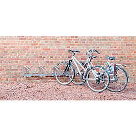 MOTTEZ Wandständer für Fahrräder, 4 Einstellplätze, 90° Bügelausrichtung, Stahl verzinkt