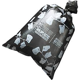 Müllbeutel Wildplastic® WILDBAG, Volumen 120 l, Stärke 60 µm, zu 100 % recycelbar, Recycling-LDPE, transparent, 15 Rollen à 10 Beutel