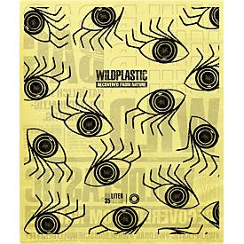 Müllbeutel Wildplastic® WILDBAG, Volumen 35 l, Stärke 25 µm, B 750 x H 570 mm, zu 100 % recycelbar, Recycling-LDPE, transparent, 15 Rollen à 12 Beutel