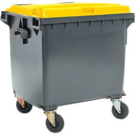 Müllcontainer MGB 1100 FD, Kunststoff, 1100 l, schwarzgelb