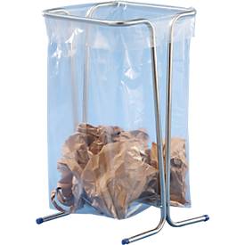 Müllsackträger Mottez, für Müllsäcke mit Volumen 100/110 l, stationär, B 450 x T 460 x H 750 mm, Stahlrohr verzinkt, verzinkt