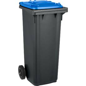 Mülltonne GMT, 140 l, fahrbar, schwarzblau