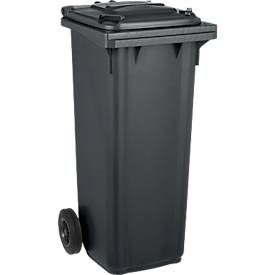 Mülltonne GMT, 140 l, fahrbar, schwarzgrau