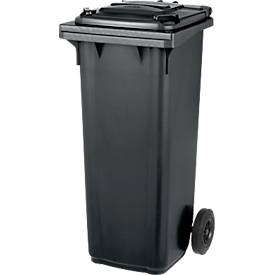Mülltonne GMT, 140 l, fahrbar, schwarzgrau