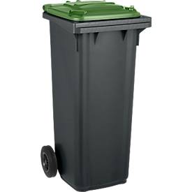 Mülltonne GMT, 140 l, fahrbar, schwarzgrün