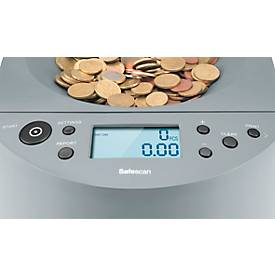 Münzzähler Safescan 1450, zählt & sortiert bis zu 500 Euromünzen/min., mit Additions- & Bündelfunktion, Netzkabel
