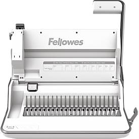 Multifunktions-Bindegerät Fellowes Lyra, binden/heften/lochen, bis DIN A4, B 423 x T 395 x H 153 mm, silber-weiß