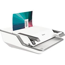Multifunktions-Bindegerät Fellowes Lyra, binden/heften/lochen, bis DIN A4, B 423 x T 395 x H 153 mm, silber-weiß