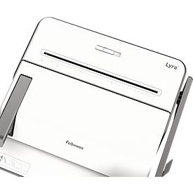 Multifunktions-Bindegerät Fellowes Lyra, binden/heften/lochen, bis DIN A4, B 423 x T 395 x H 153 mm, silber-weiß