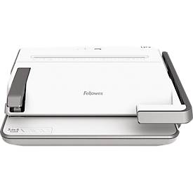 Multifunktions-Bindegerät Fellowes Lyra, binden/heften/lochen, bis DIN A4, B 423 x T 395 x H 153 mm, silber-weiß