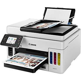 Multifunktionsdrucker Canon MAXIFY GX6050, 3-in-1, USB/LAN/WLAN, Auto Duplex/Mobildruck, bis A4, inkl. 4 Tintenflaschen