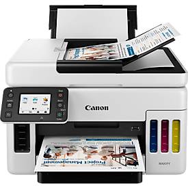 Multifunktionsdrucker Canon MAXIFY GX6050, 3-in-1, USB/LAN/WLAN, Auto Duplex/Mobildruck, bis A4, inkl. 4 Tintenflaschen