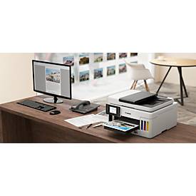 Multifunktionsdrucker Canon MAXIFY GX6050, 3-in-1, USB/LAN/WLAN, Auto Duplex/Mobildruck, bis A4, inkl. 4 Tintenflaschen