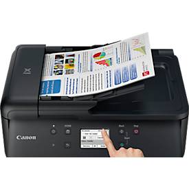 Multifunktionsdrucker Canon PIXMA TR7650, 4 in 1, USB/WLAN/Cloud, Auto-Duplex/Mobildruck/Randlosdruck, bis A4, inkl. 5 Tintenpatronen