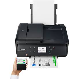 Multifunktionsdrucker Canon PIXMA TR7650, 4 in 1, USB/WLAN/Cloud, Auto-Duplex/Mobildruck/Randlosdruck, bis A4, inkl. 5 Tintenpatronen